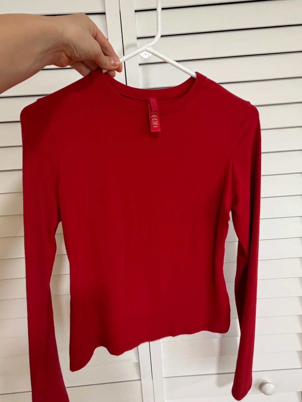 SKIMS COTTON JERSEY FOLDOVER PANTS and Long Sleeve Set